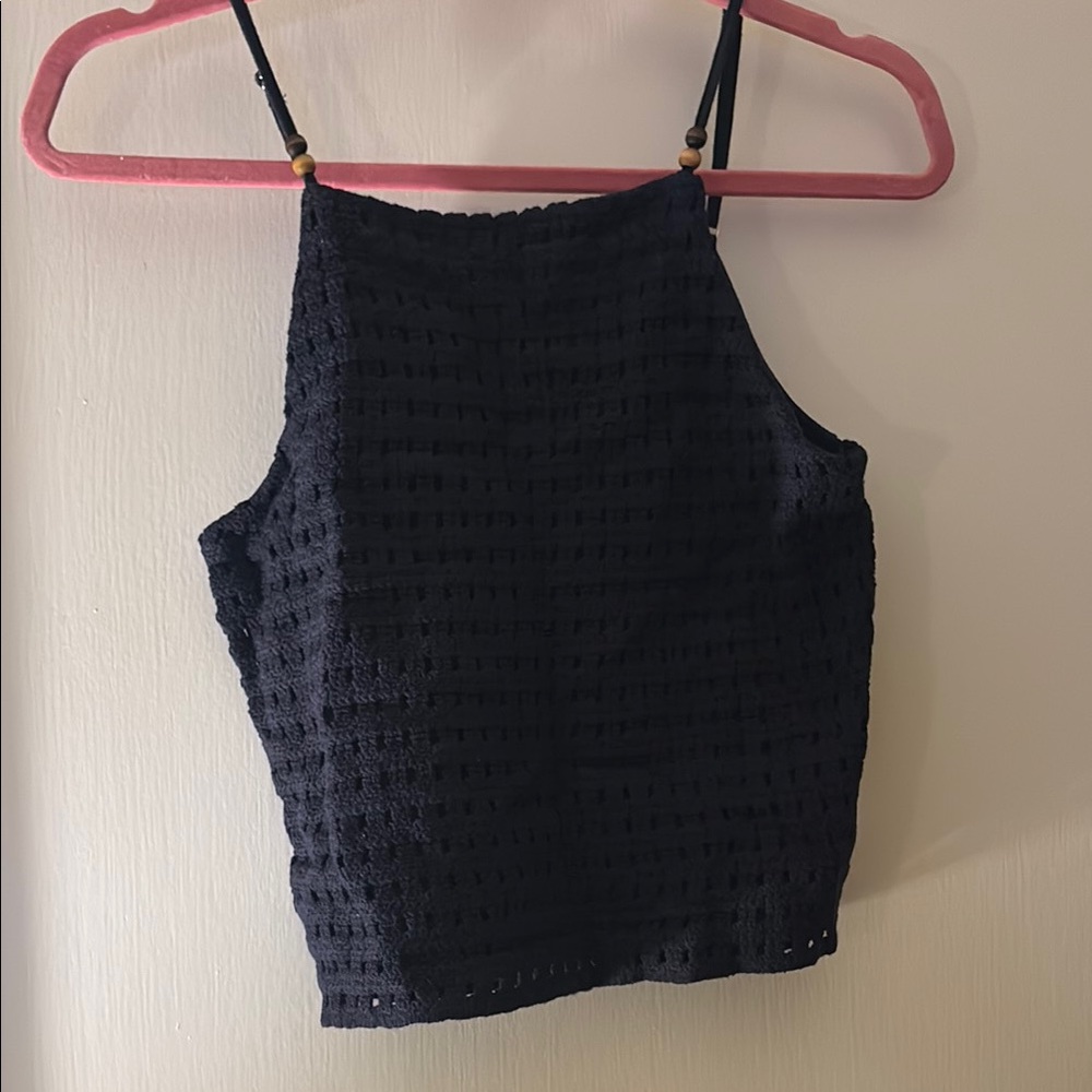 New With Tags Navy Textured Women's Top